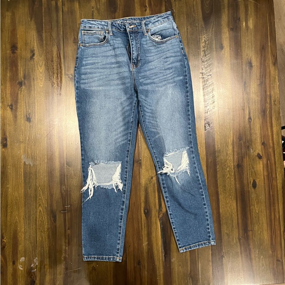 No Boundaries High Waist Distressed Jeans Dark Wash
